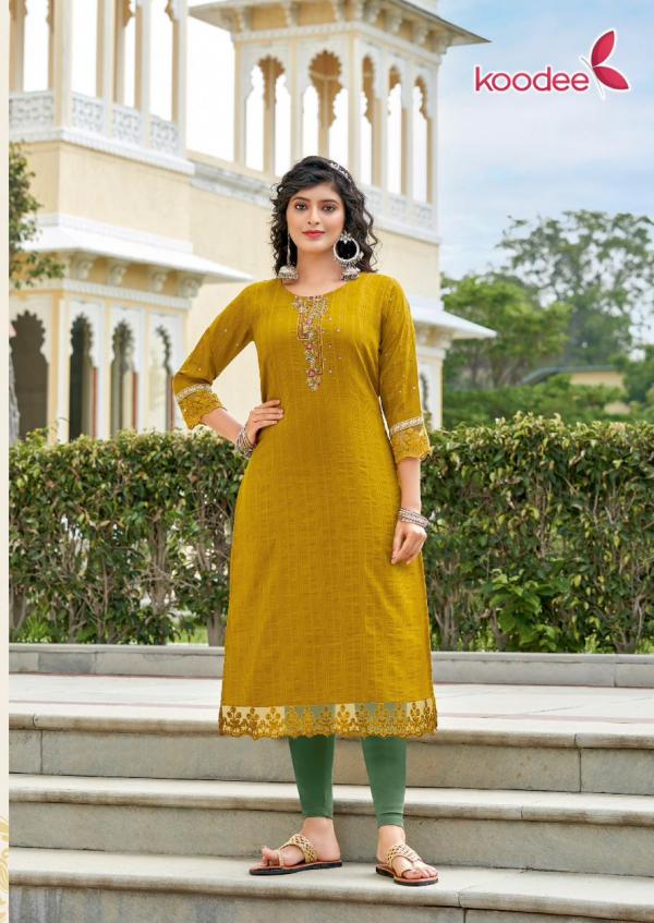 Koodee Juhi Vol 1 Chinon Designer Fancy Kurti Collection